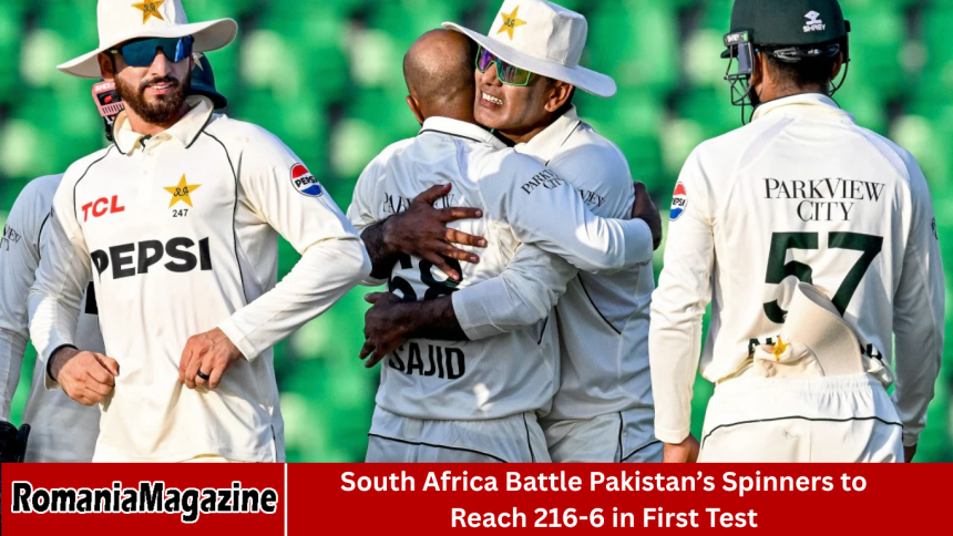South Africa Battle Pakistan’s Spinners to Reach 216-6 in First Test