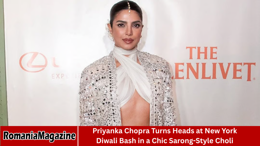 Priyanka Chopra Turns Heads at New York Diwali Bash in a Chic Sarong-Style Choli